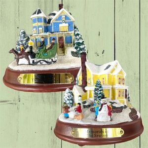 2 Hawthorne Village Houses Numbered “Home For The Holidays” Thomas Kinkade